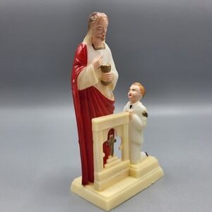Holy Communion Figurine Statue Plastic Jesus Christ Altar Boy Catholic Religious